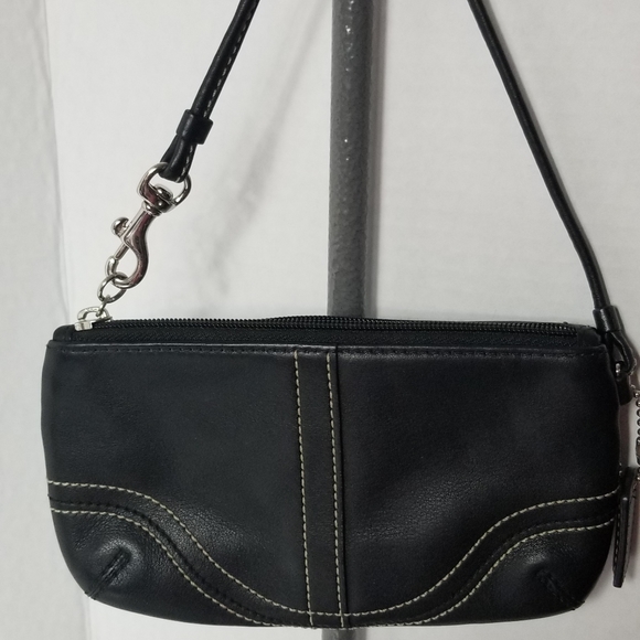 COACH VINTAGE WRISTLET BLACK LEATHER - Picture 3 of 8